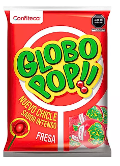 Globo Pop Fresa x 24 UND